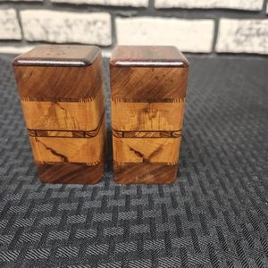 MCM solid wood salt & pepper shakers